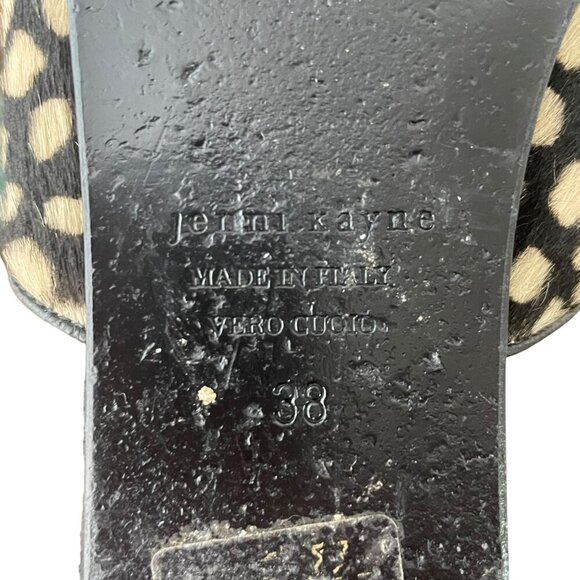 Jenni Kayne Mules Honey Giraffe Calf hair Dotted Slides Size 38 - Picture 5 of 8